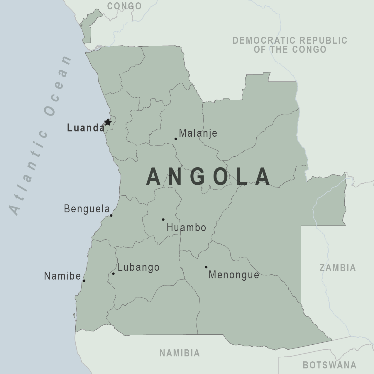 Map - Angola