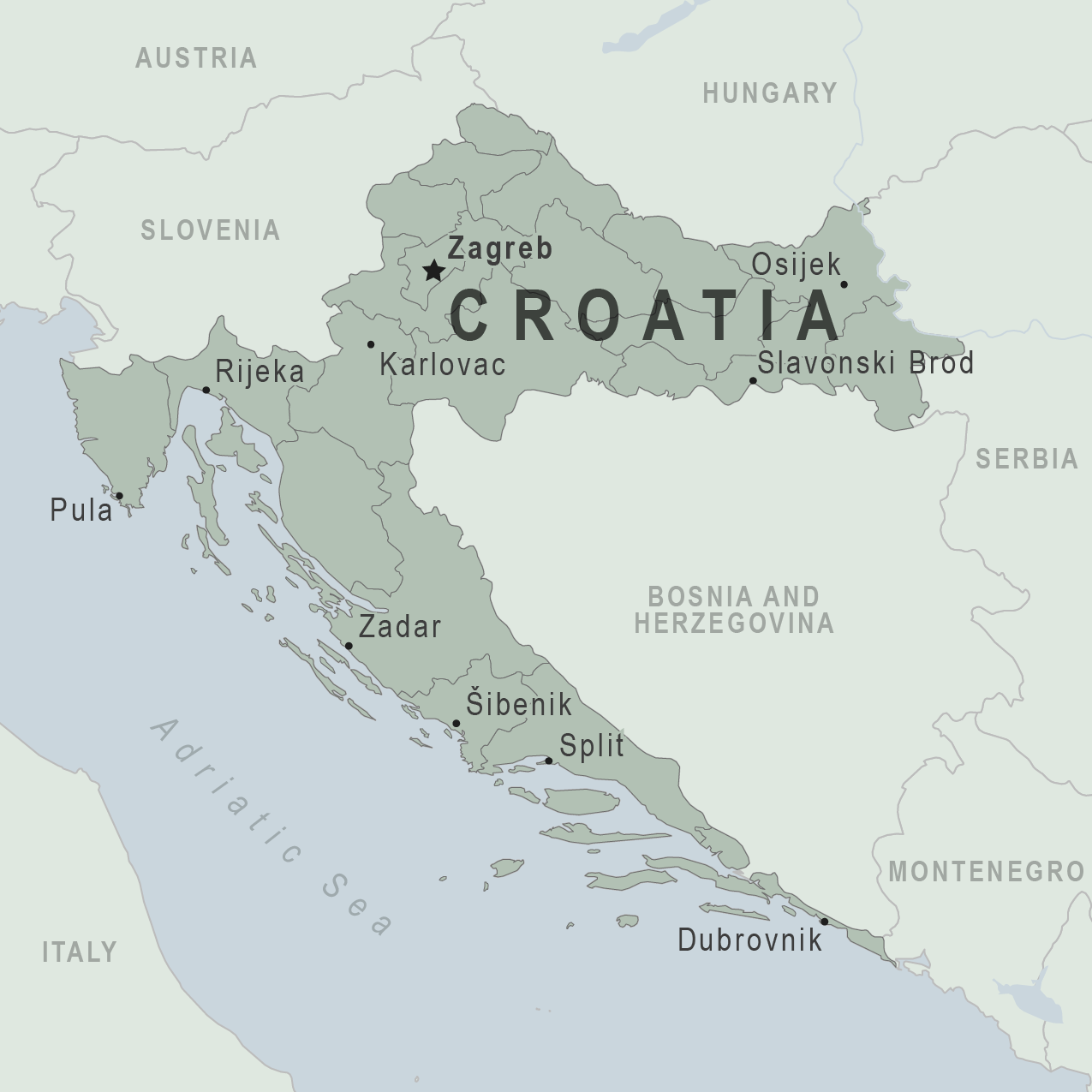 Map - Croatia