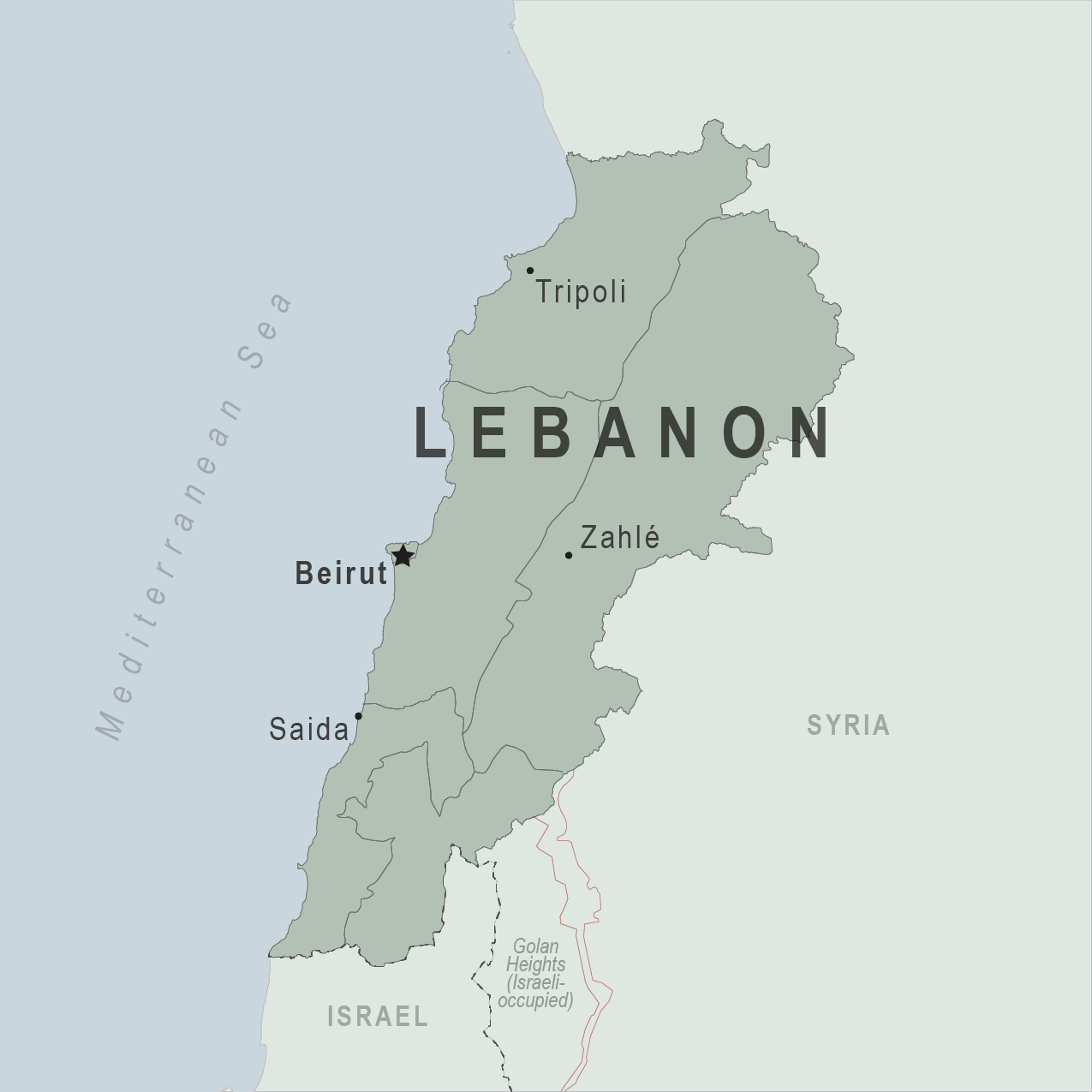 Map - Lebanon