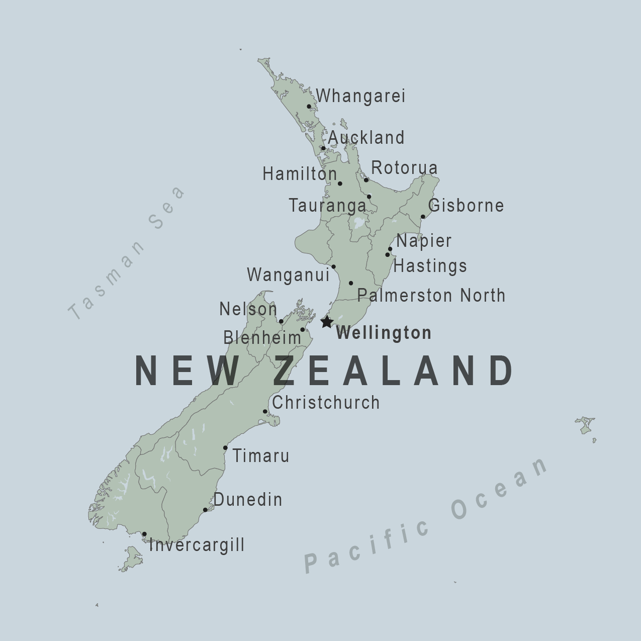 Map - New Zealand