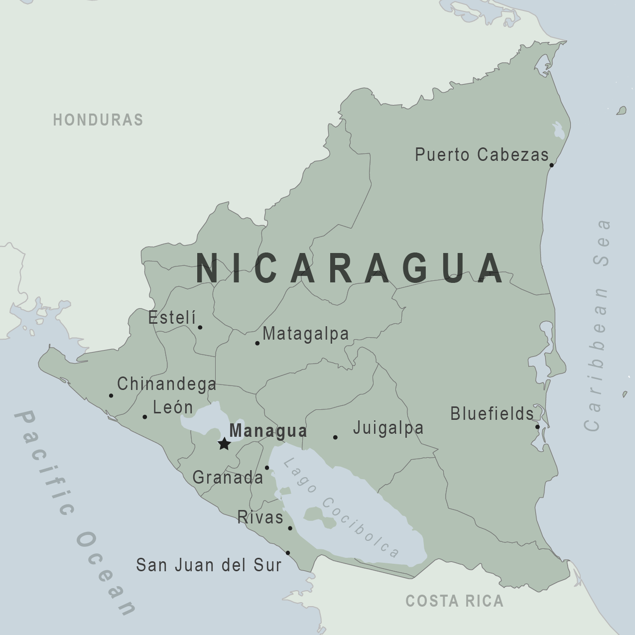 Map - Nicaragua